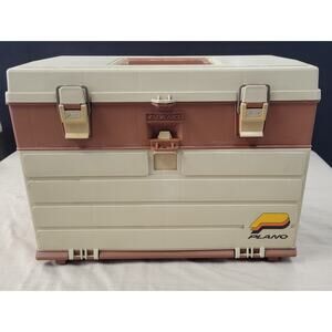 12695 Vintage PLANO 757 FISHING Tackle Box Made In USA